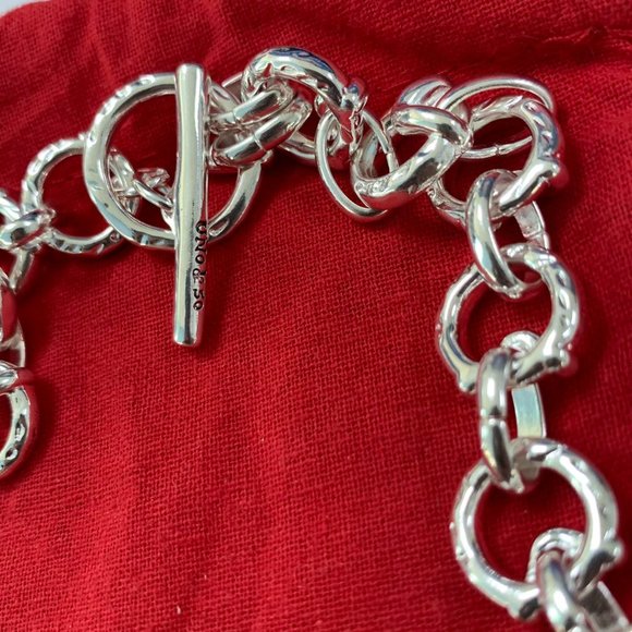 UNO de 50 GAMEOF3 NECKLACE large round anc triangular-shaped Glow Silver - Picture 6 of 7